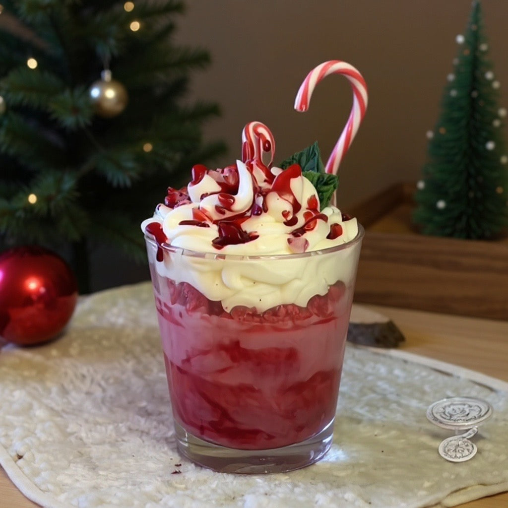 Candy Cane Milkshake Candle
